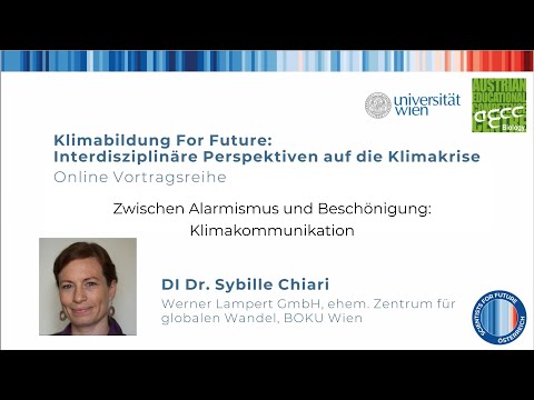 &quot;Zwischen Alarmismus und Beschönigung&quot; von Sybille Chiari | Online-Vortragsreihe Uni Wien